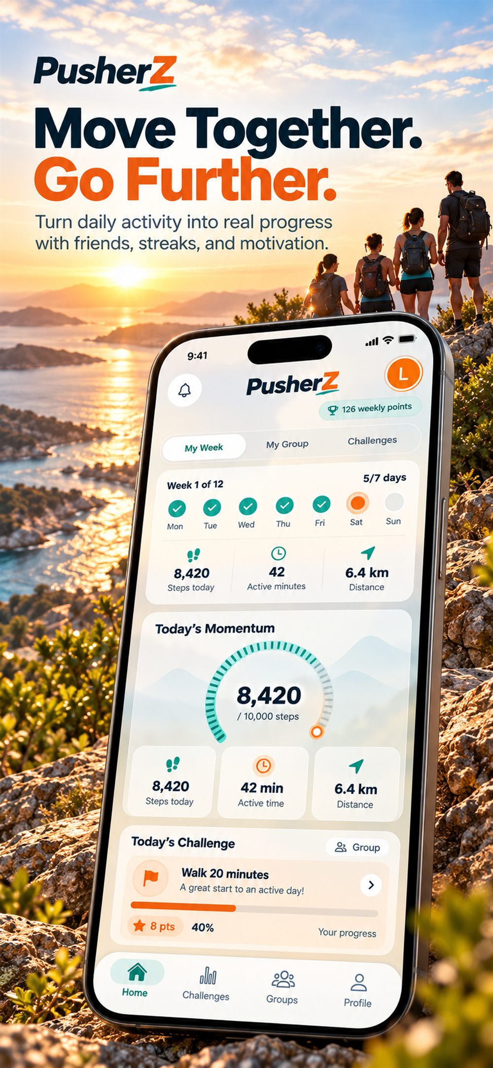 PusherZ — Move together. Go further.